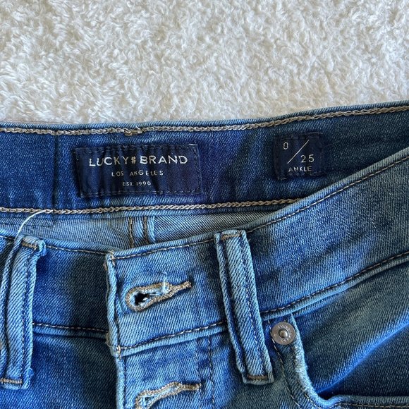 Lucky Brand High Rise Skinny Ankle Jean Size 0/25 - Picture 5 of 7